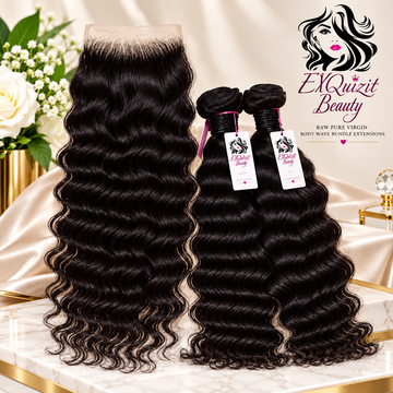 Raw Pure Virgin Body Wave Bundle Weft Extensions  ExQuizit Beauty