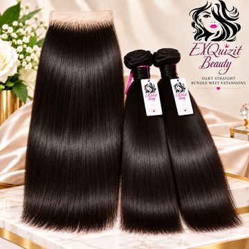 PureVirgin Silky  Straight Bundle Weft Extensions | ExQuizit Beauty